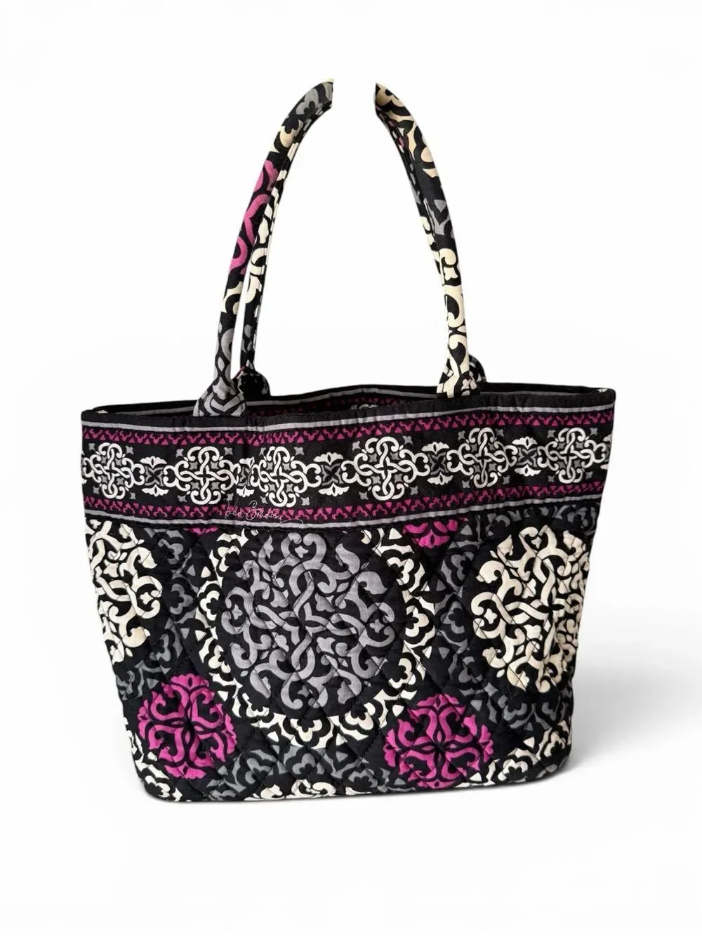 Vera Bradley Handheld Open Tote Bag “Canterberry Magenta”